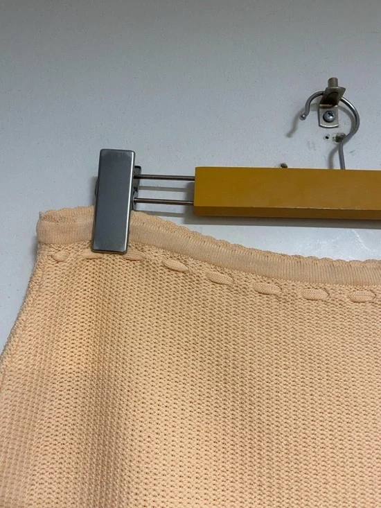 Meshki Peach Knit Mini Skirt Size M A-Line Stretch - Picture 3 of 9